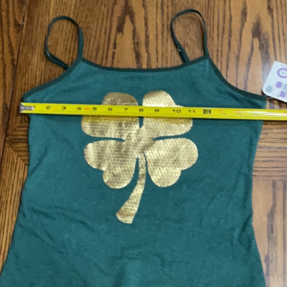 Gold Shamrock ☘️ on Green Cami & “Irish Luck” on Panty set for St Patrick’s Day - Picture 3 of 8